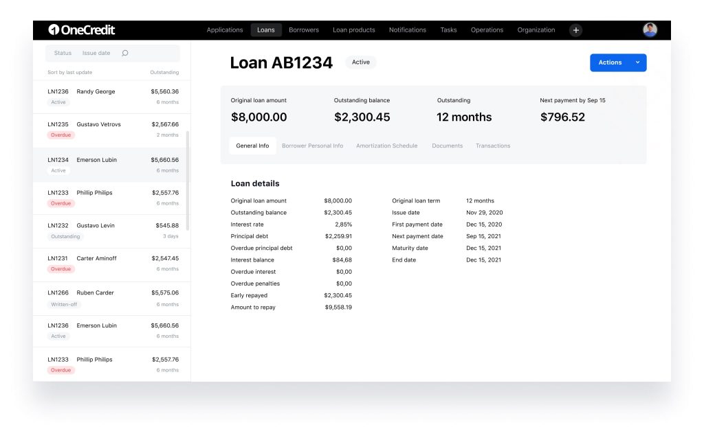 Calculation module (back office), by HES FInTech