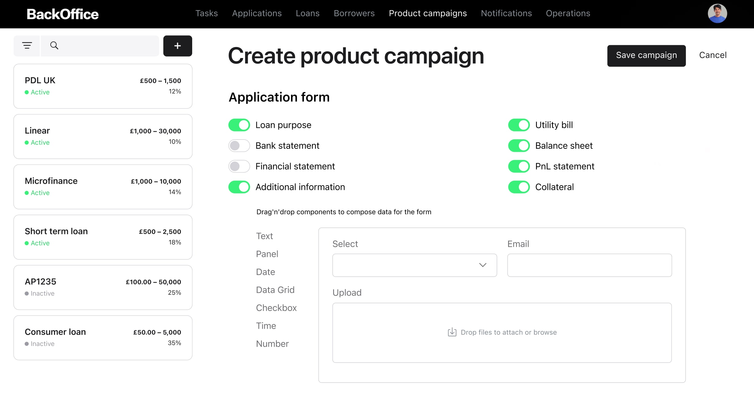 Product Engine in Loan Software