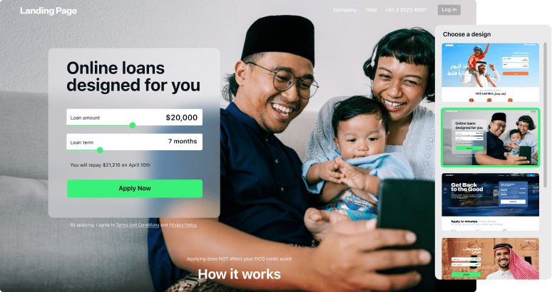 Islamic Finance System Landing Page