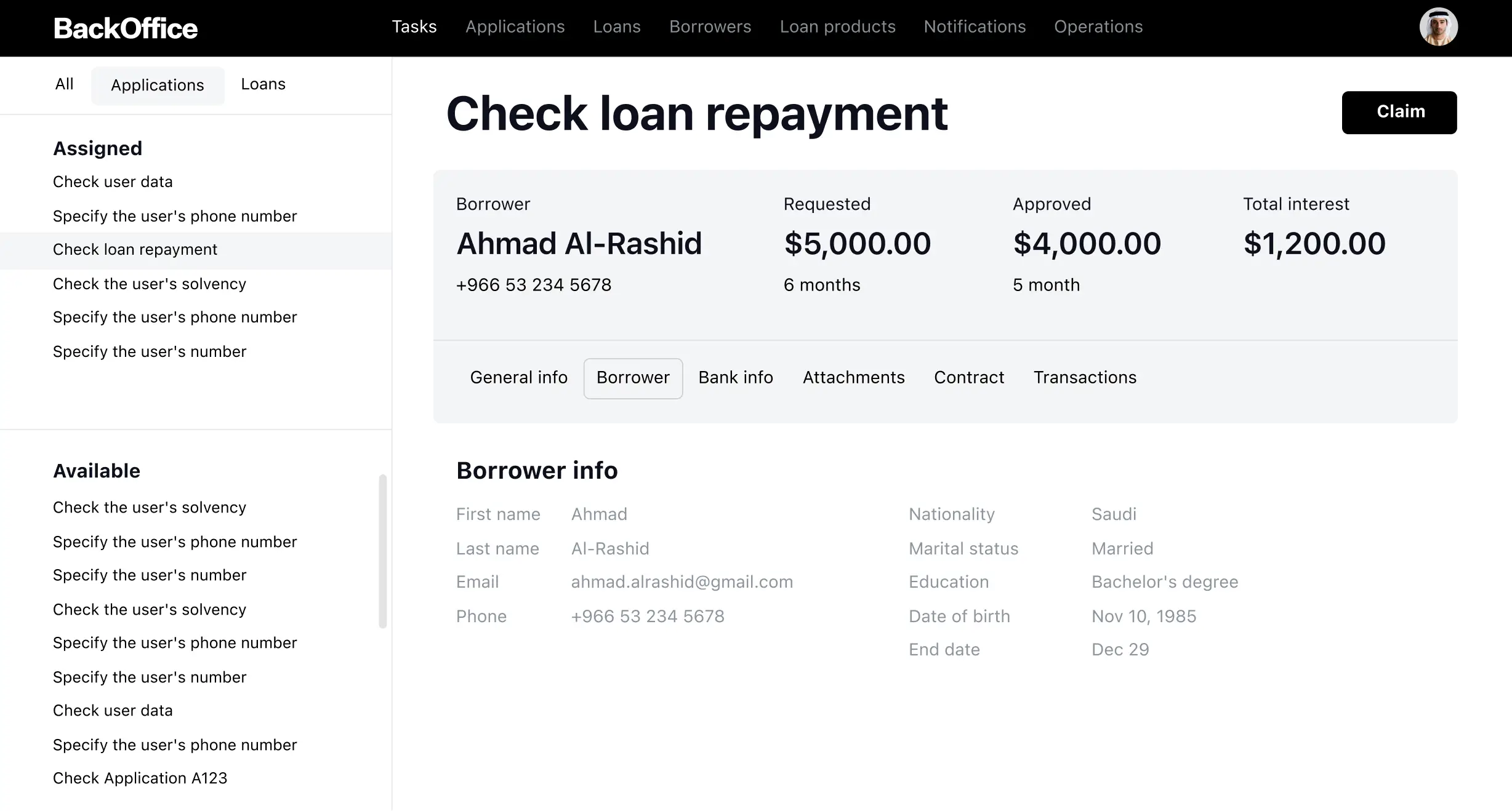 Task Management in Islamic Finance Software