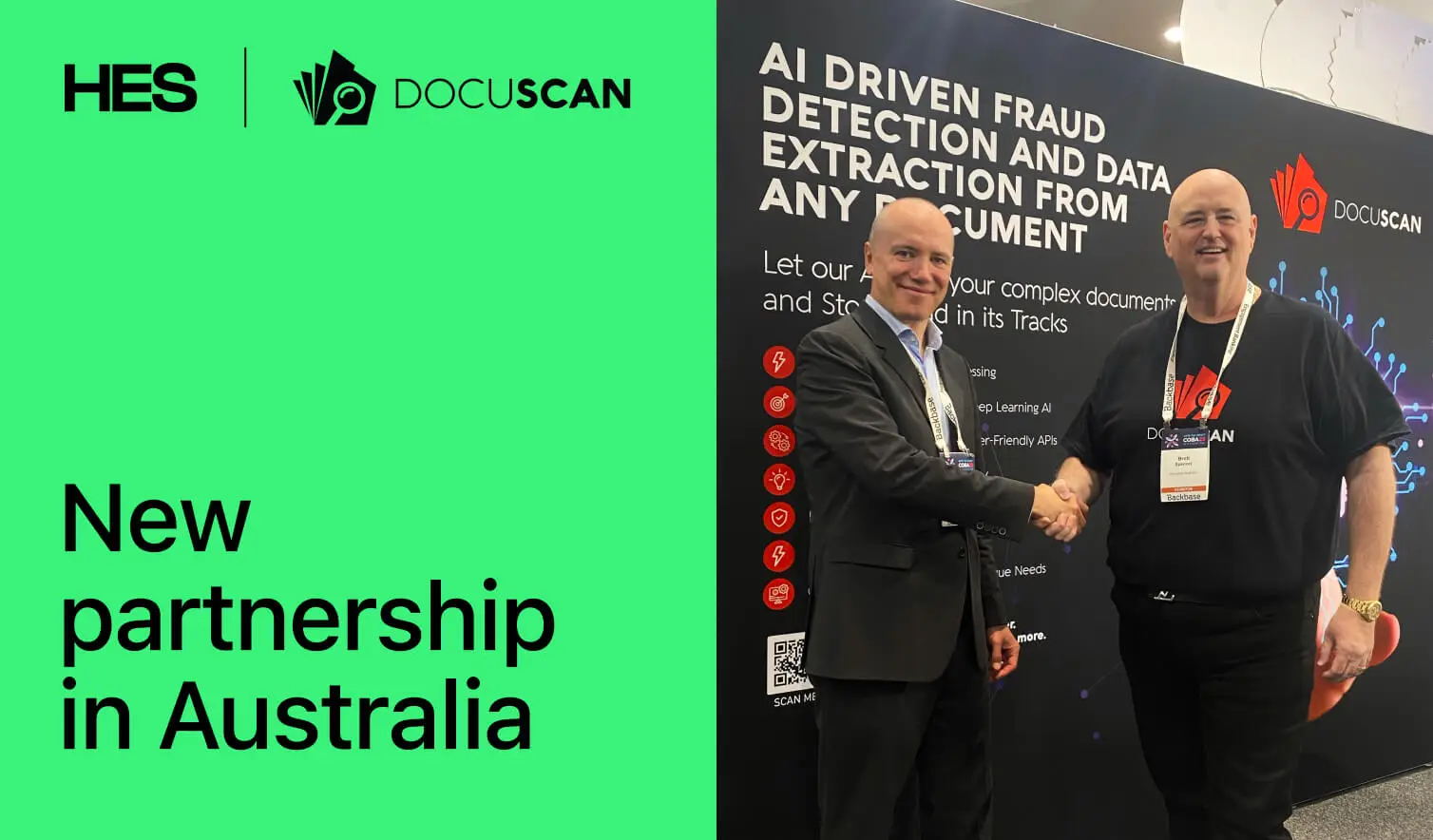 HES FinTech and Docuscan Australia Enter Strategic Partnership at COBA 2025