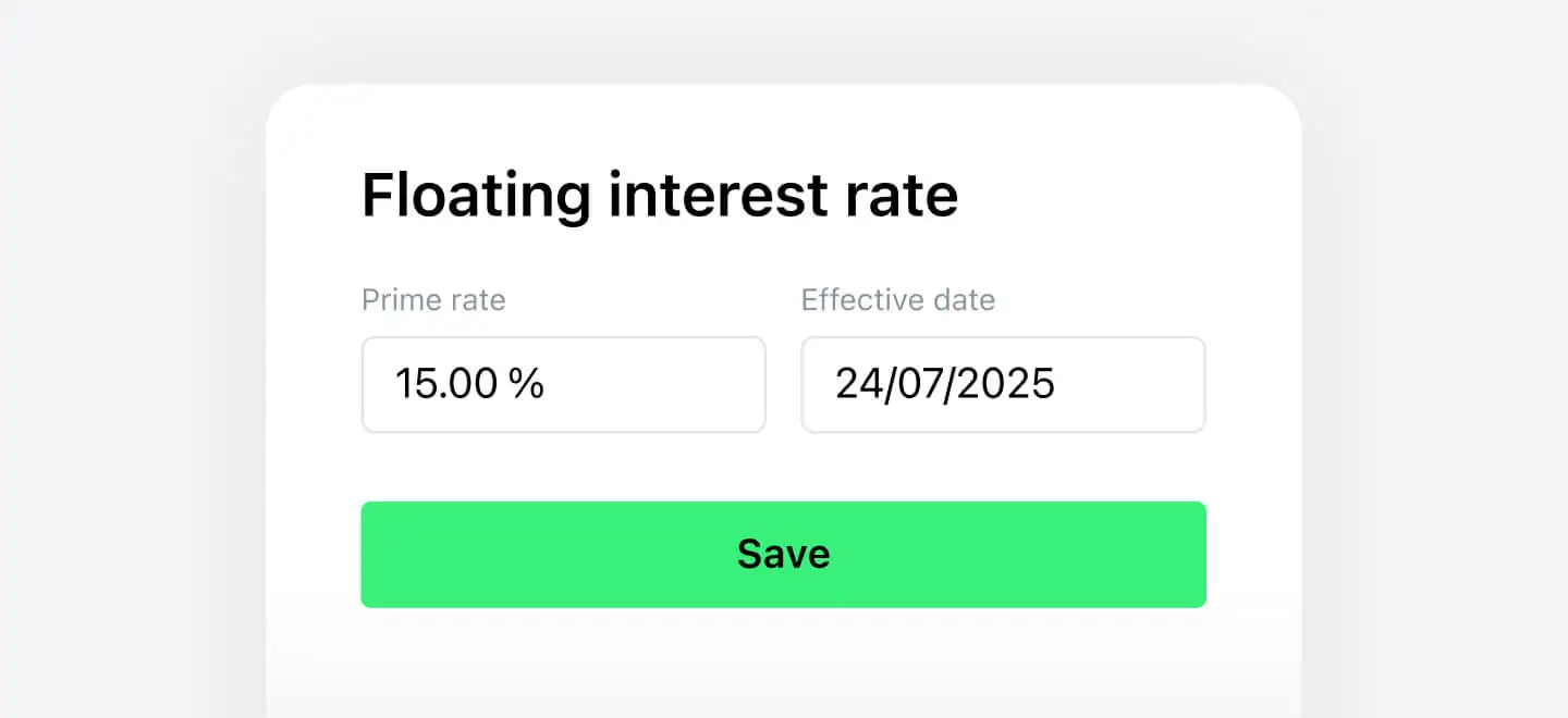 Floating interest rate update