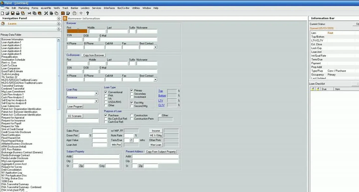 Calyx Point Loan Origination Software