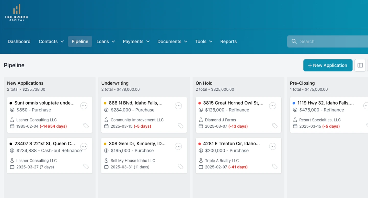 Lendr Loan Origination Software