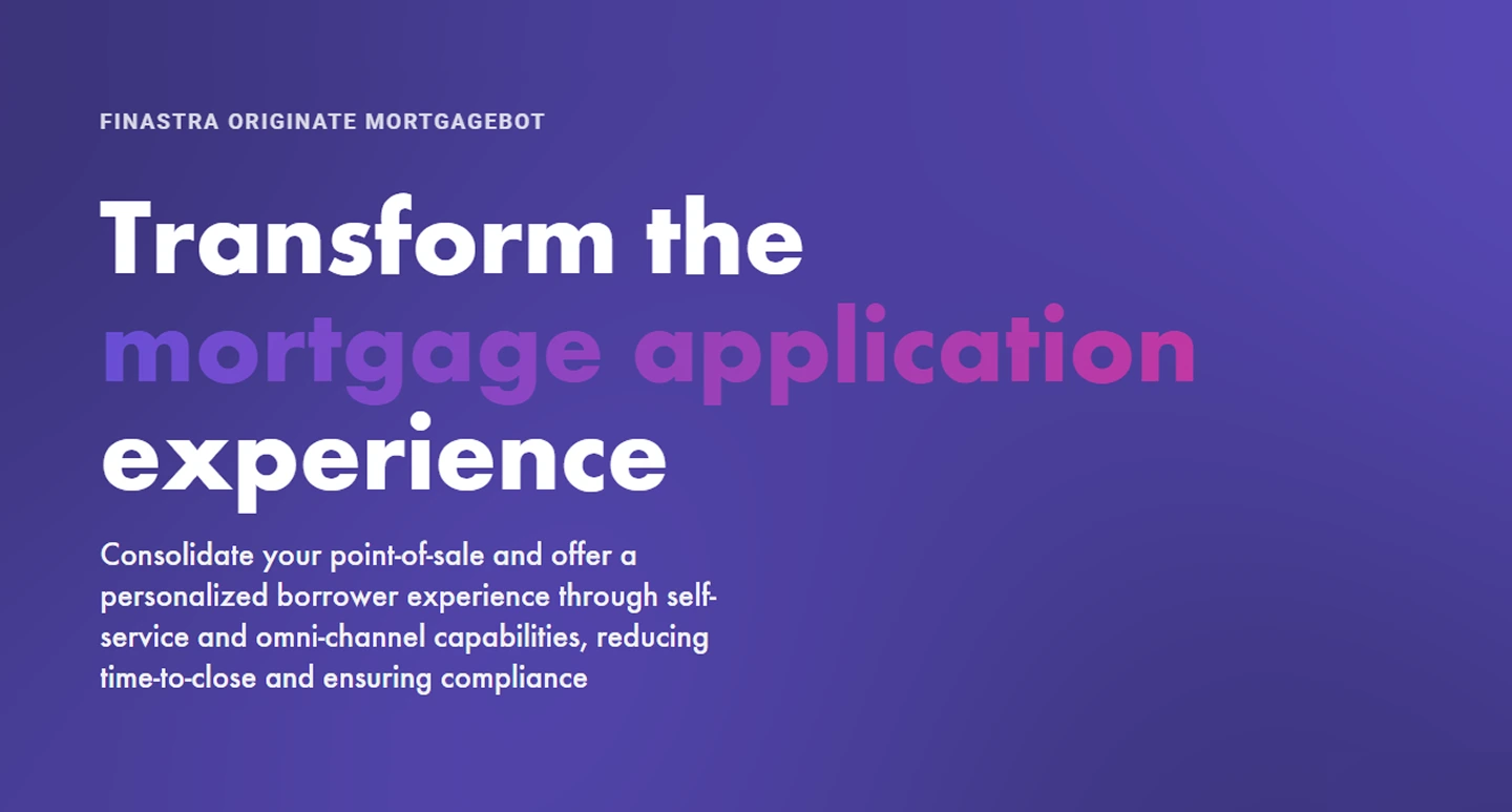 Originate / Mortgagebot by Finastra Loan Origination Software