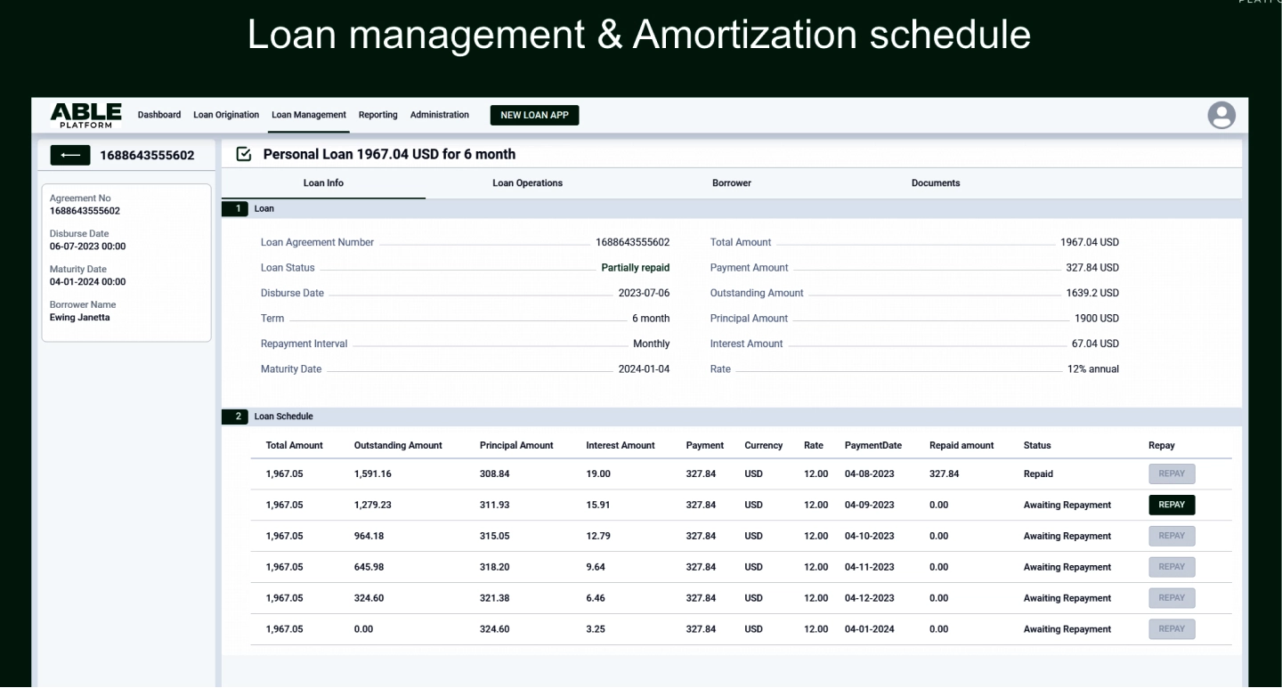 Able Loan Servicing Software