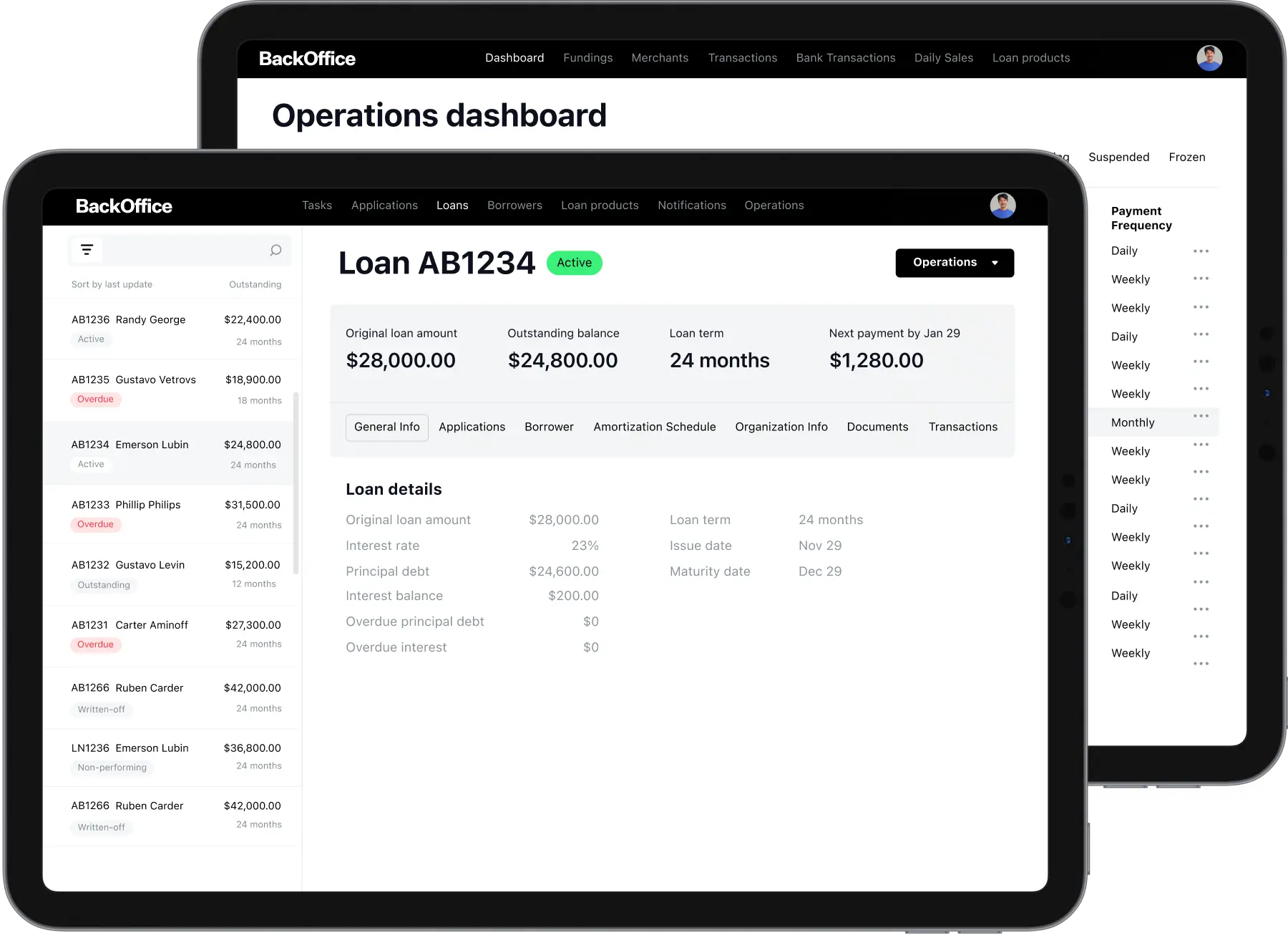 Transparent auto lending servicing