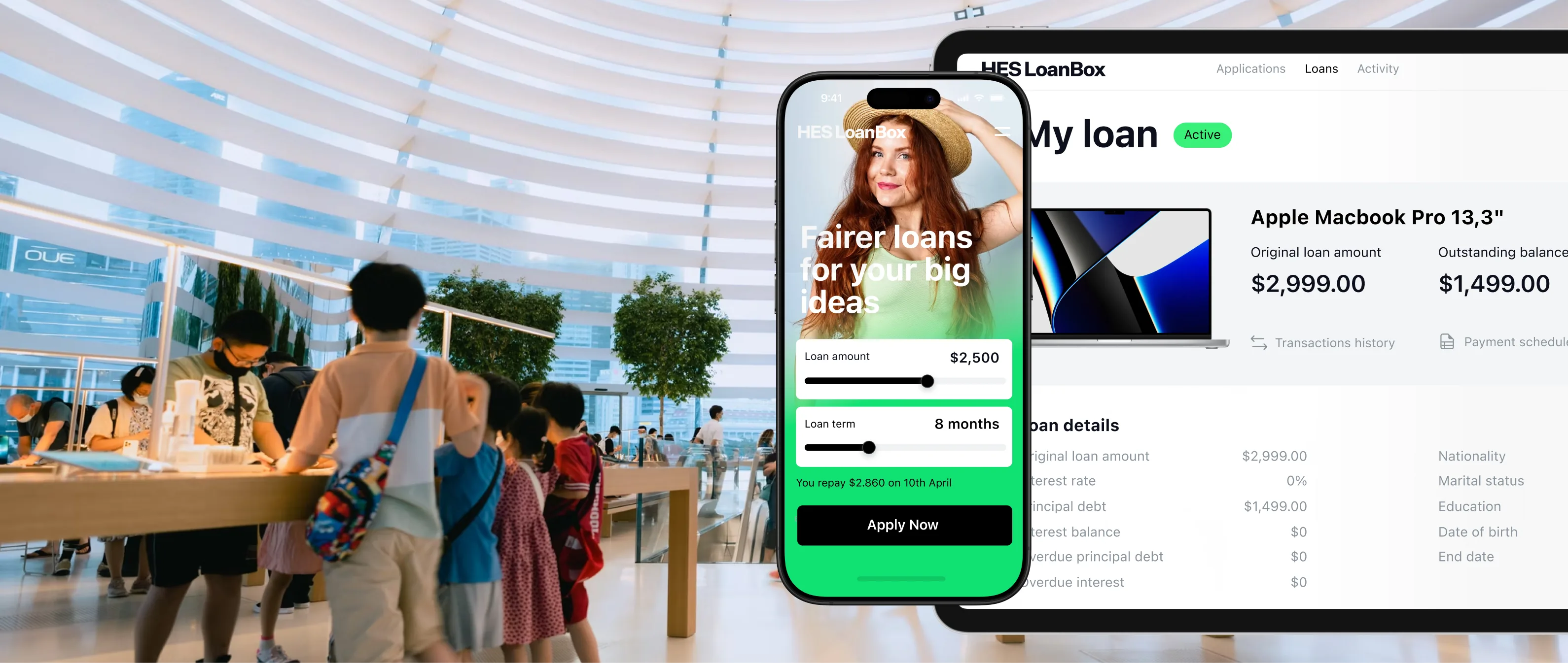 consumer loan system by hes fintech