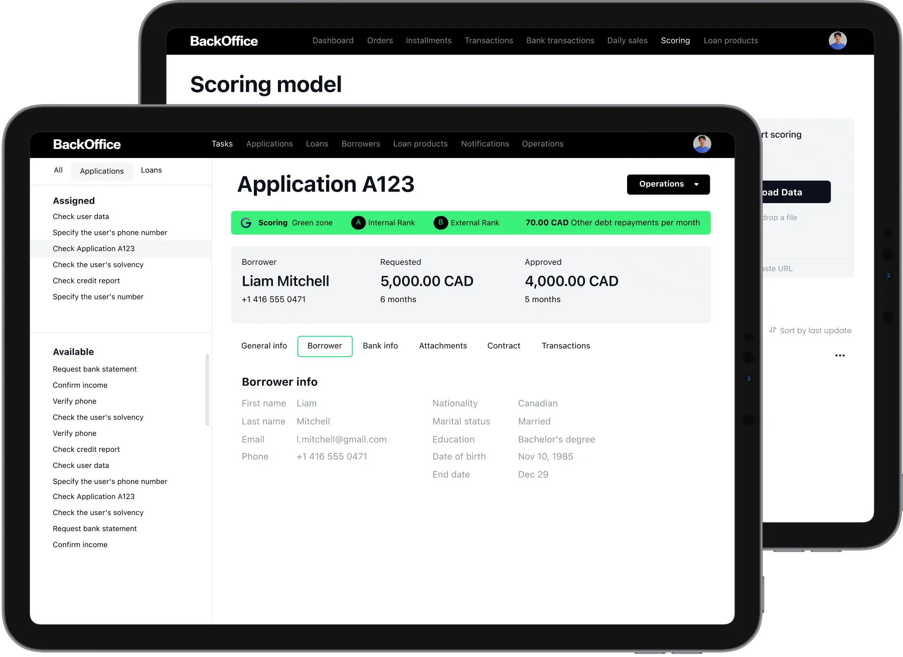 Loan origination software for Canadian lenders with Equifax and TransUnion integrations