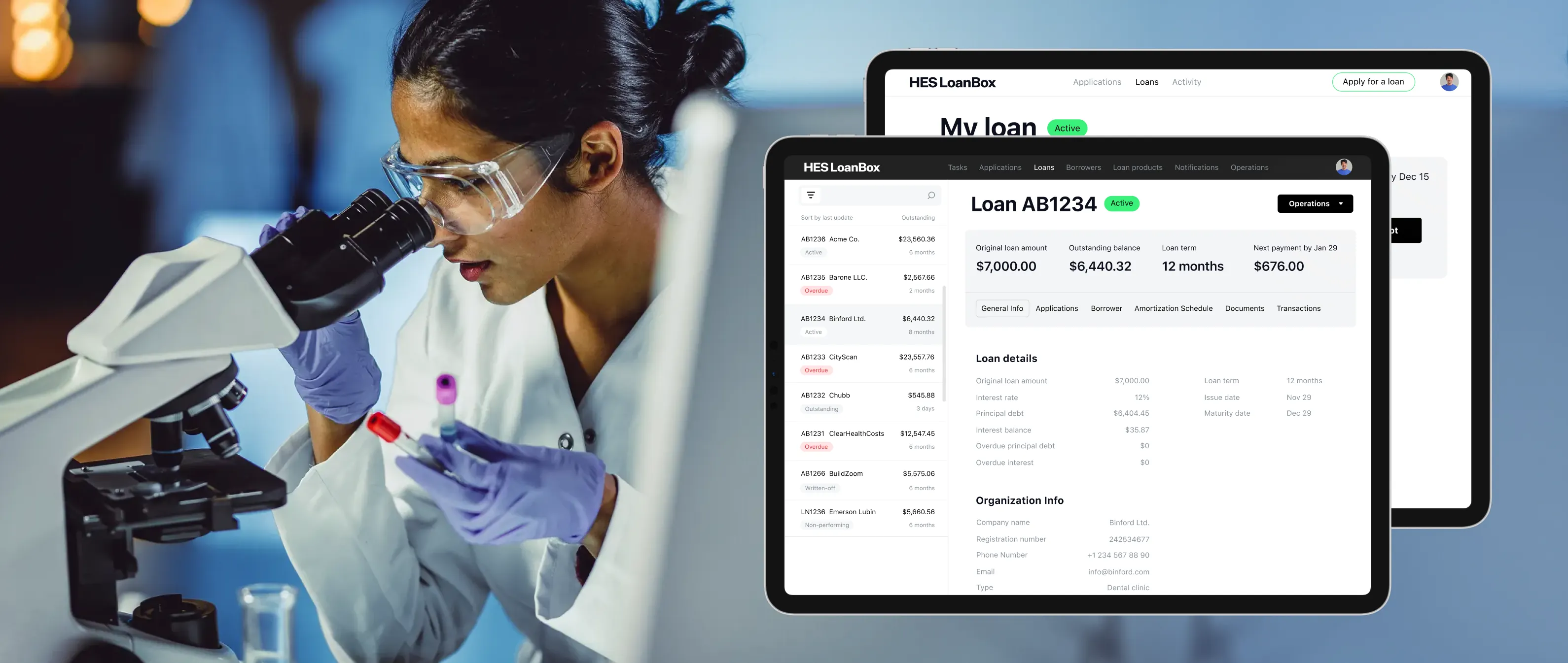 medical loan origination and servicing platform by hes fintech