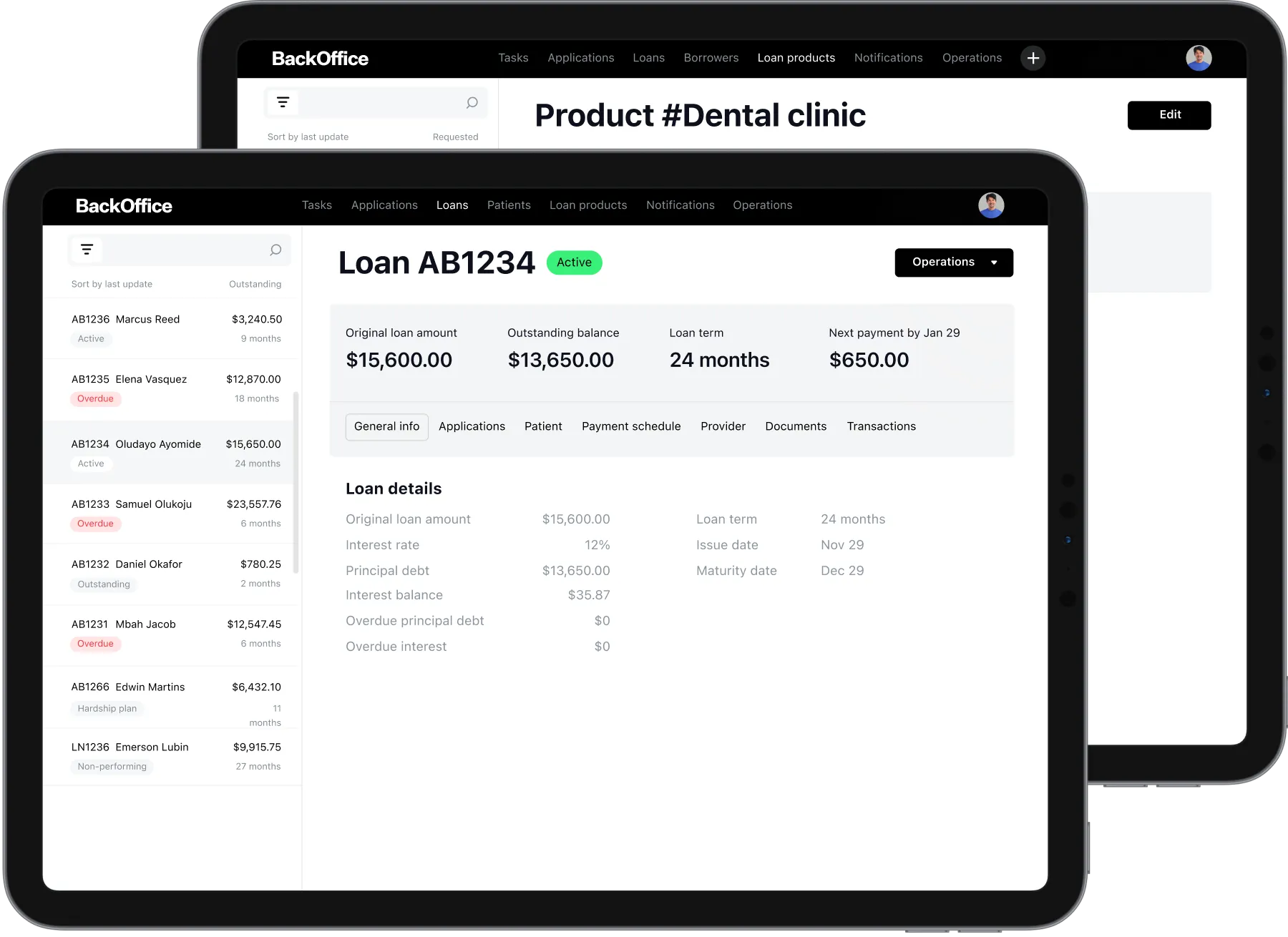 patient payment plans servicing