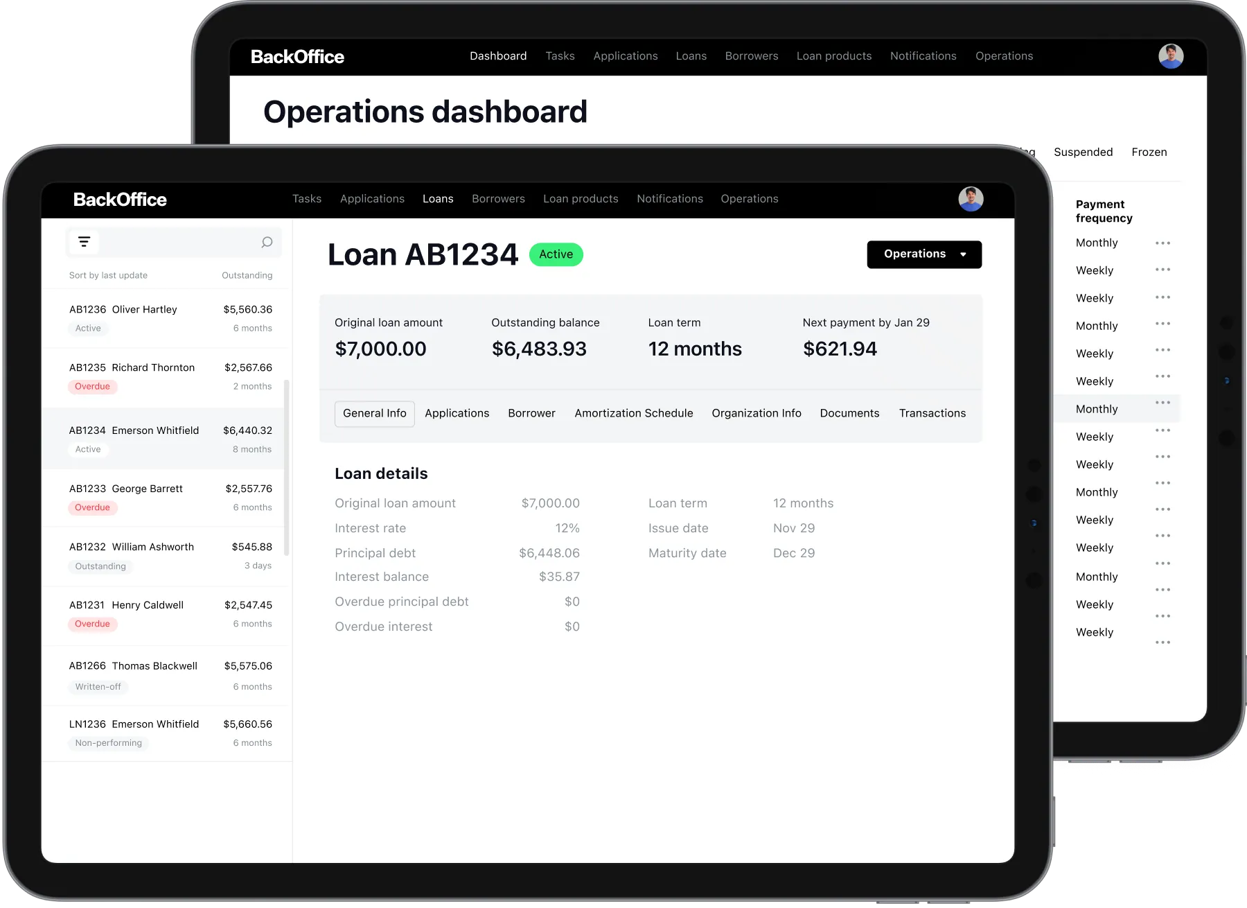 Loan servicing software with ACH and real-time payment rails